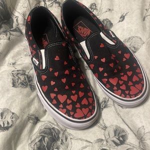 Vans heart slip on shoes